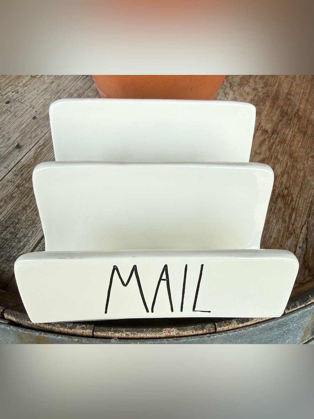 Rae Dunn "MAIL" Desk Organizer